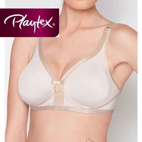 Playtex P05F7 Ideal Beauty Lace no Wired Sujetador Negro/Gris 32-42 Taza B-F