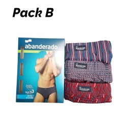Pack 3 slip Abanderado 100% cotton Style 0080